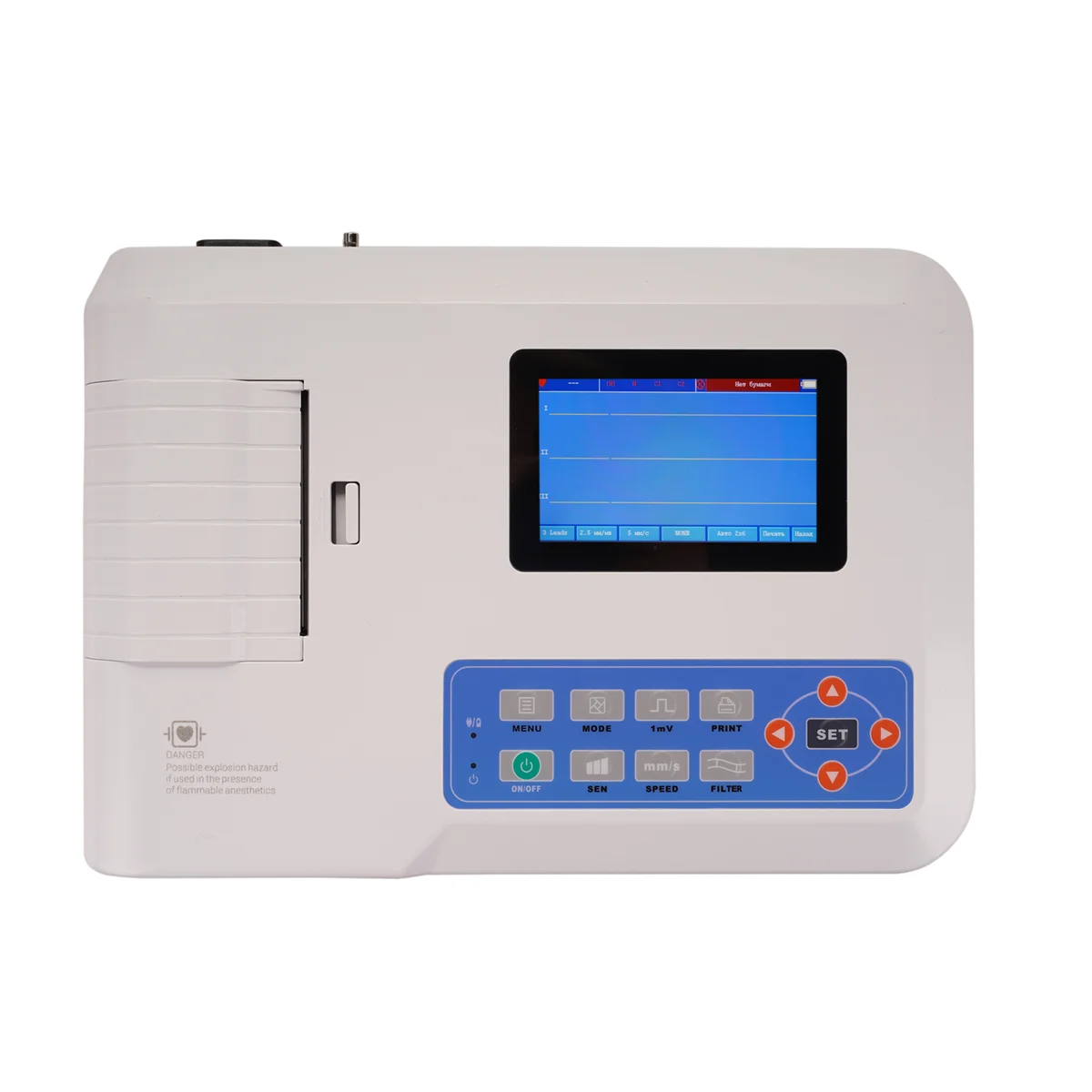 Электрокардиограф Med-Mos ECG300G — компактный 3-канальный прибор для точной