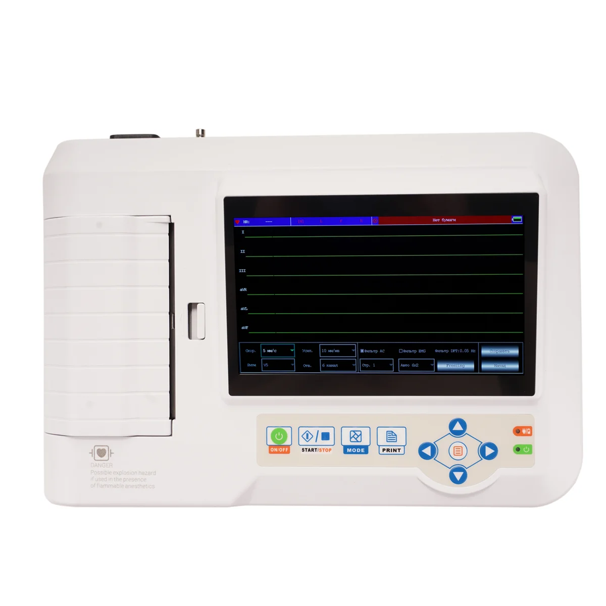 Электрокардиограф Med-Mos ECG600G — компактный 6-канальный аппарат